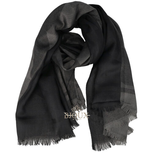 Sciarpa Pashmina da uomo Steel Code Black