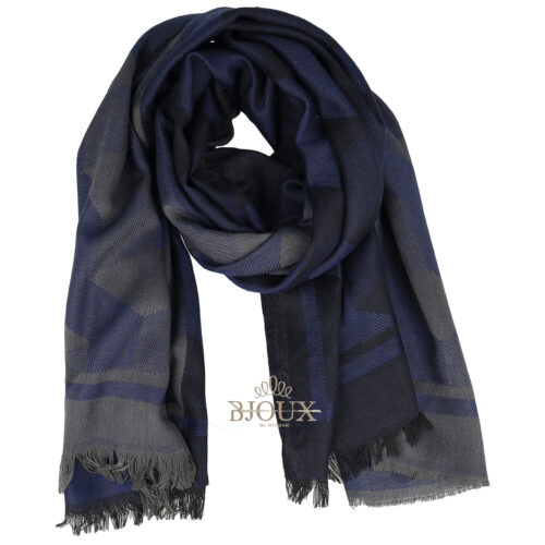 Sciarpa Pashmina da uomo Steel Code Blu