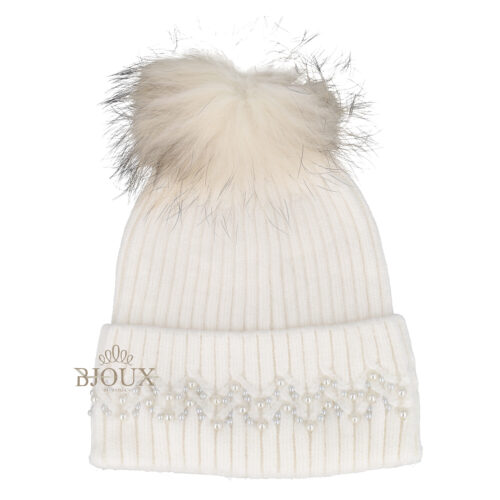 Cappello donna Pearl Pom White