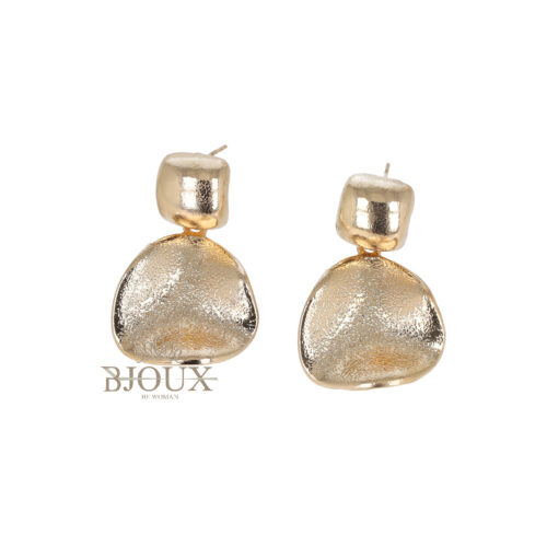 Orecchini con pendente ondulato in ottone