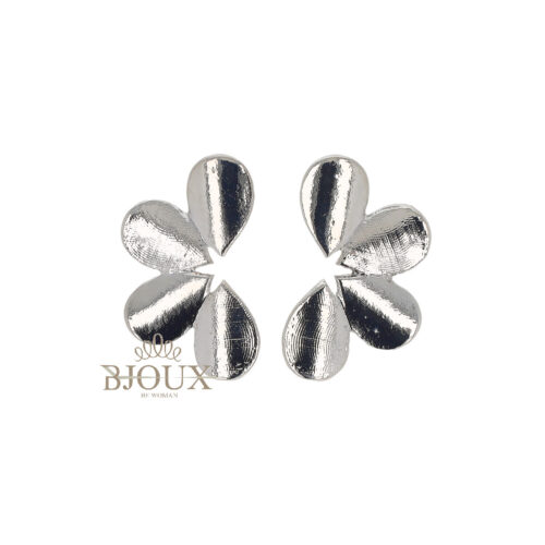 Orecchini fiore astratto a lobo