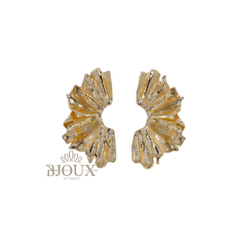Orecchini in ottone forma astratta