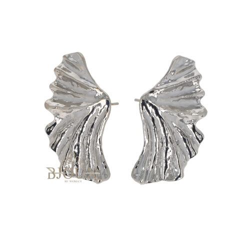 Orecchini ottone dipinto forma alare