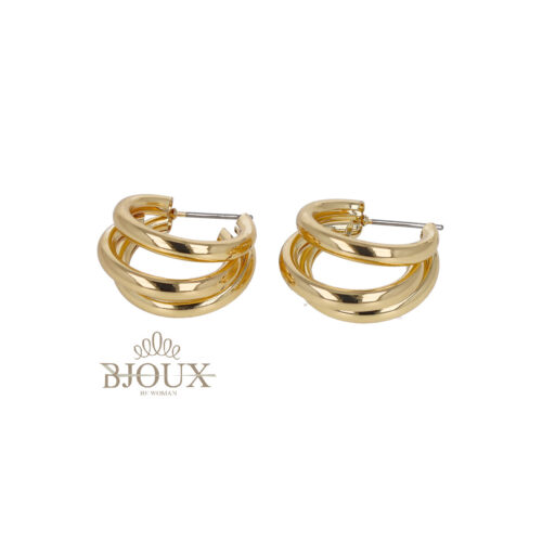 Orecchini cerchio a tre con perno