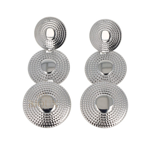 Orecchini pendenti tondi in ottone