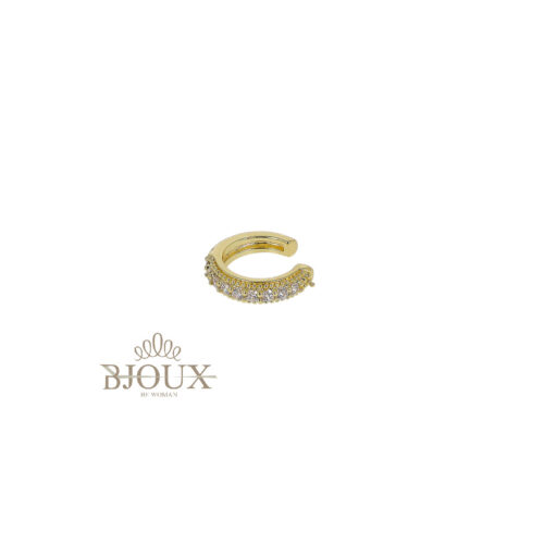Orecchino earcuff con strass in ottone