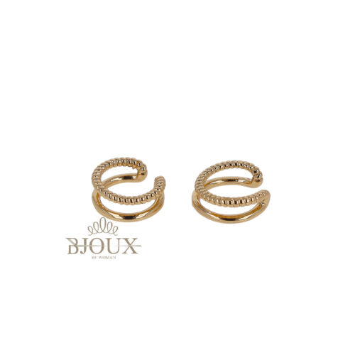 Orecchini earcuffs cerchietti in ottone