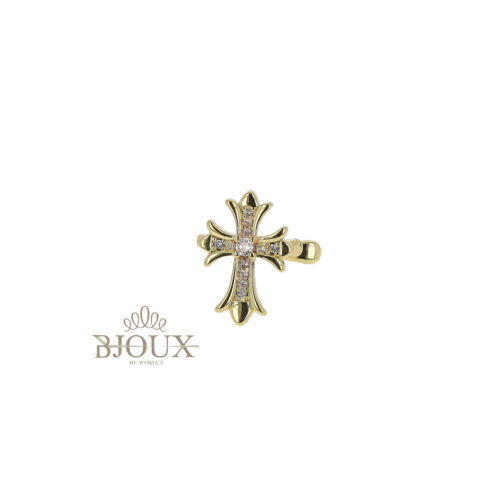 Orecchino earcuff crocetta strass