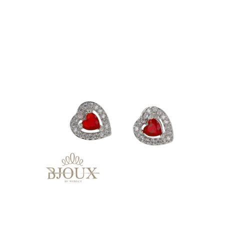 Orecchini cuoricini luminosi in ottone rodiato