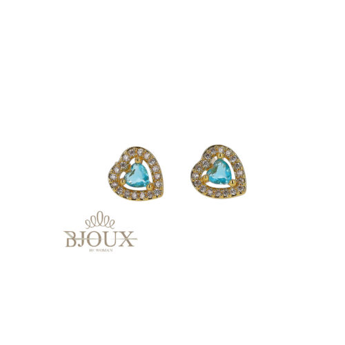 Orecchini cuoricini luminosi in ottone dorato