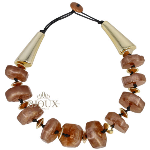 Collana Girocollo Con Pietre Tonde