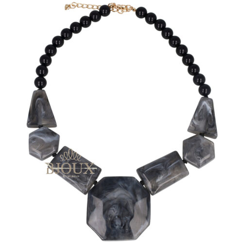 Collana Girocollo Con Pietra Ottagonale