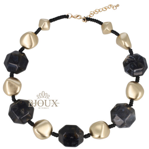 Collana Girocollo Gold E Black