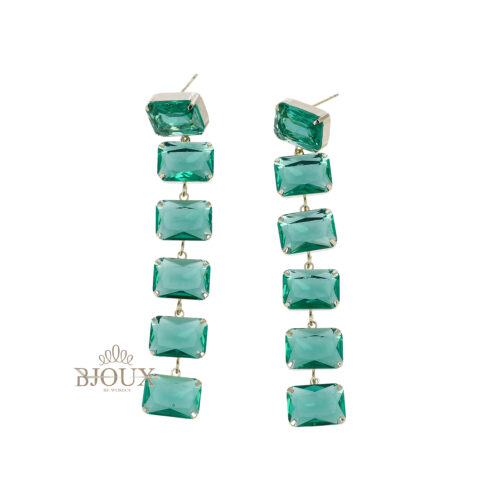 Orecchini Crystal Brillante Verde