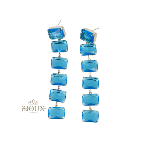 Orecchini Crystal Brillante Turchese