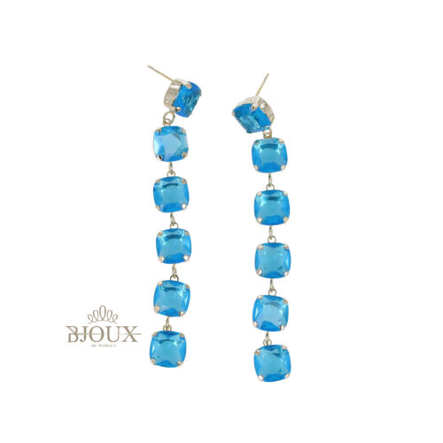 Orecchini Pendenti Crystal Turchese