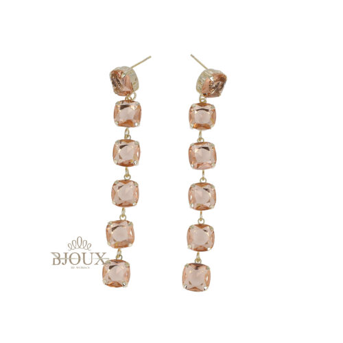 Orecchini Pendenti Crystal Ambra