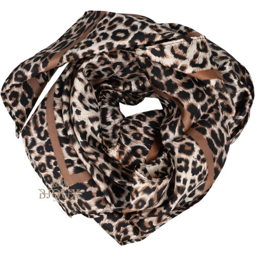 Foulard donna Leopard Love Brown