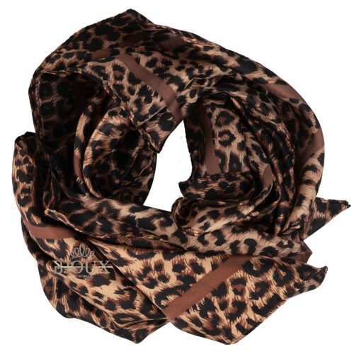 Foulard donna Leopard Love Dark Brown
