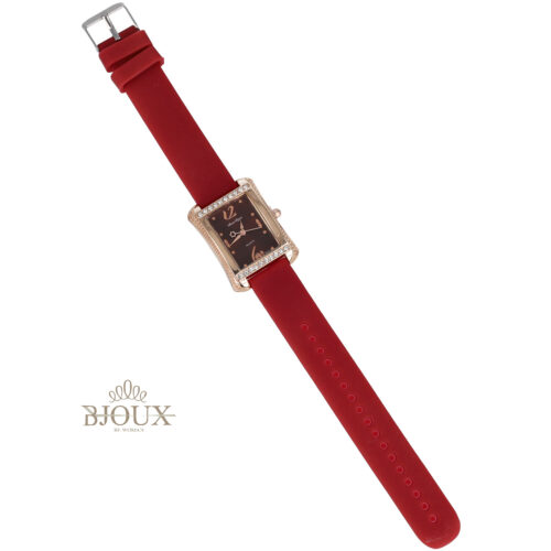 Orologio Rettangolare Glam Bordeaux