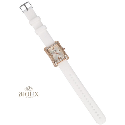 Orologio Rettangolare Glam Bianco