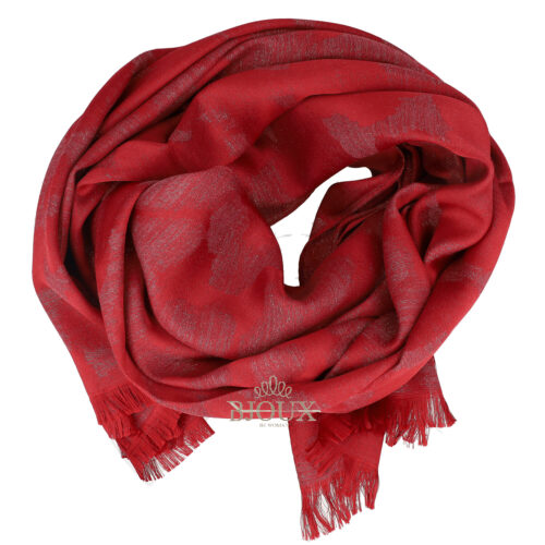 Foulard Sciarpa Fantasie Luccicanti Bordò