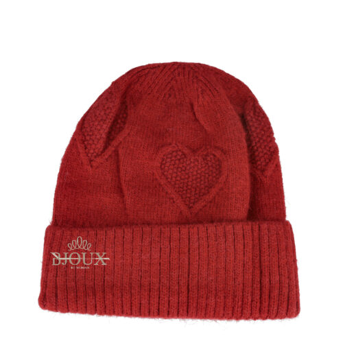 Cappello donna Maglia Cuore Bordò