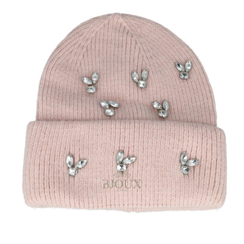 Cappello Donna Rosa con Strass e Castoni