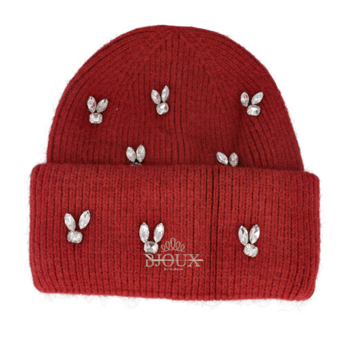 Cappello Donna Bordò con Strass e Castoni