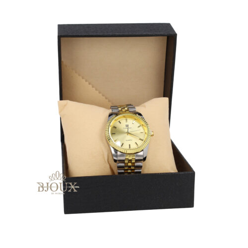 Orologio uomo con quadrante gold