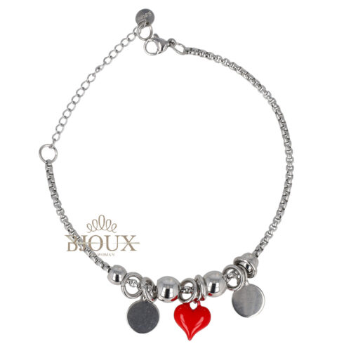 Bracciale acciaio Red Passion