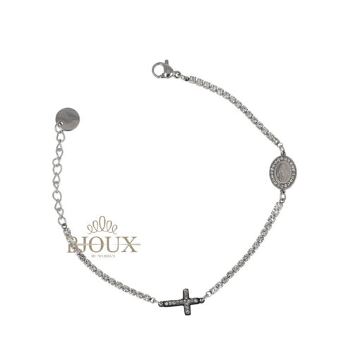 Bracciale Tennis Rosario - In Acciaio