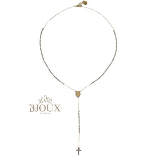 Collana tennis Rosario a Y- In Acciaio