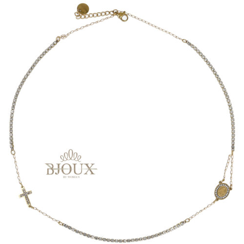 Collana Tennis Rosario a Girocollo - In Acciaio