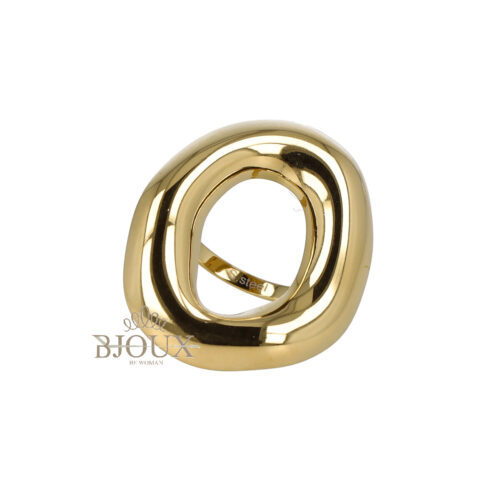 Anello Tondo Grande In Acciaio