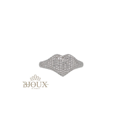 Anello Cuore Micro Strass