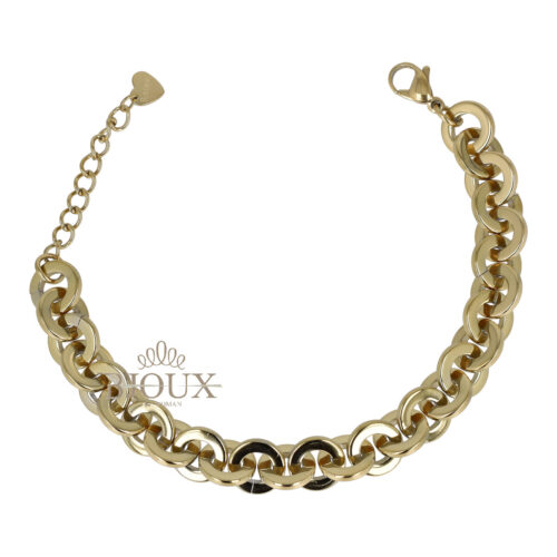 Bracciale Catena Anelli Tondi Acciaio