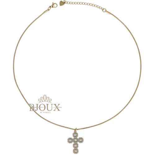 Collana acciaio Fede e Luce