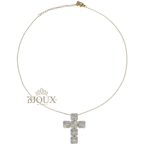 Collana acciaio Croce Brillante