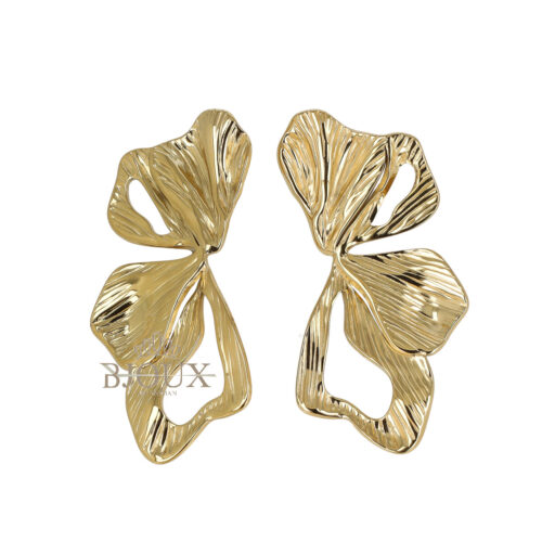 Orecchini acciaio Fiore Astratto