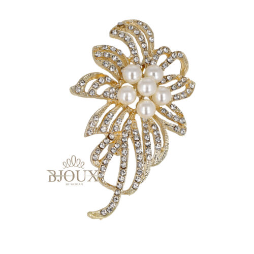 Spilla gioiello Floral Strass