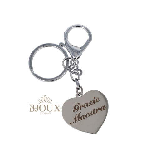 Portachiavi Grazie Maestra In Acciaio