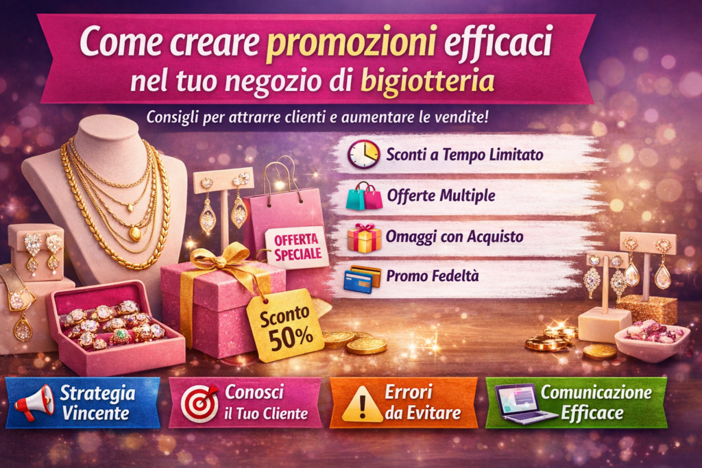 Come creare promozioni efficaci nel tuo negozio di bigiotteria
