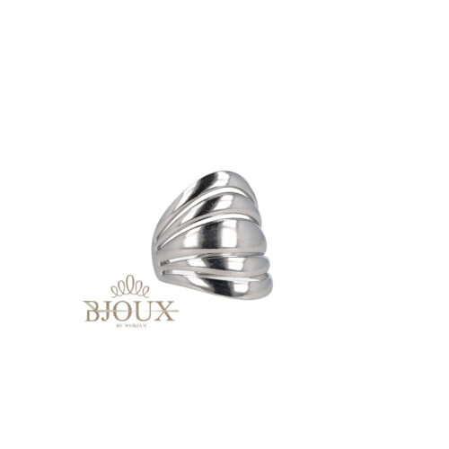 Anello donna extra bold in acciaio e metallo