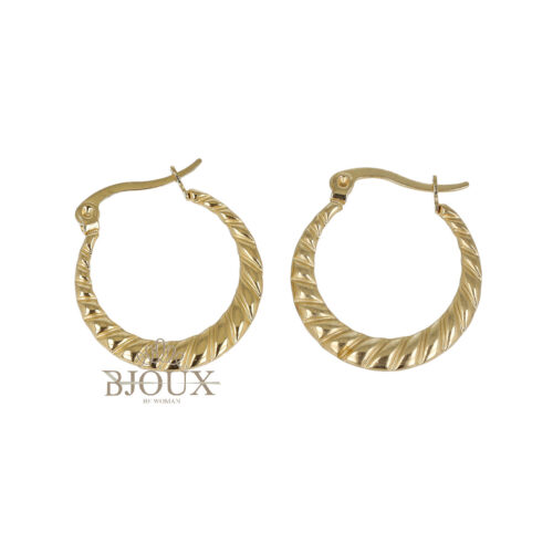 Orecchini Acciaio Cerchio Mezzaluna Croissant 20mm