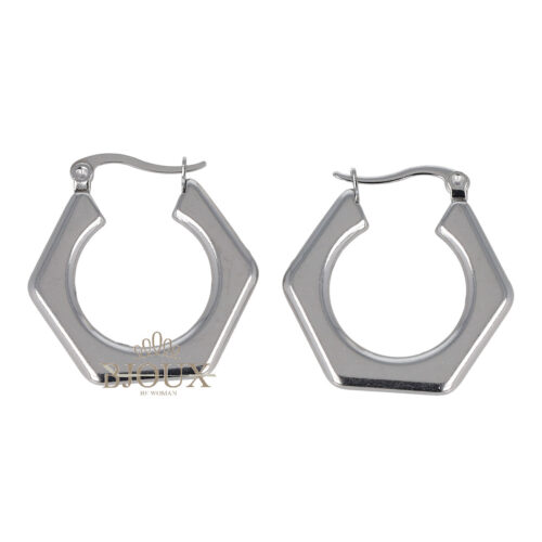 Orecchini Acciaio Cerchio Geometrico