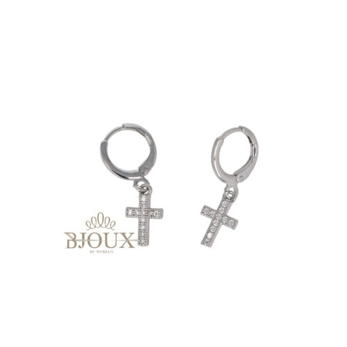 Orecchini Cerchietti con Crocetta