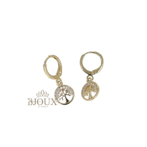 Orecchini Cerchietti con Albero Della Vita