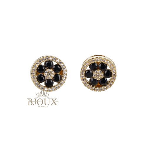 Orecchini Round Flower Gold