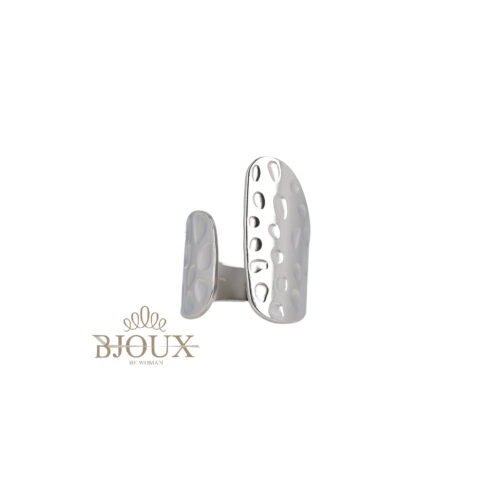 Anello donna double in acciaio e metallo